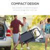 Outsunny Oversized Folding Rocking Camping Chair Set of 2, Outdoor Rockers with Headrests, Zero Gravity Bungee Lawn Chairs for 2 Adults, Gray