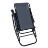 Outsunny Oversized Folding Rocking Camping Chair Set of 2, Outdoor Rockers with Headrests, Zero Gravity Bungee Lawn Chairs for 2 Adults, Gray